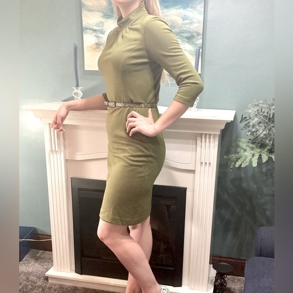 Kay Unger 3/4 length sleeve, knit minidress, size 6‎ EUC - Picture 4 of 10